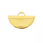 Embout pince demi-lune 10.5x6.5 mm Doré à l'or fin x1