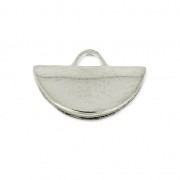 Embout pince demi-lune 10.5x6.5 mm rhodié x1|raw }}