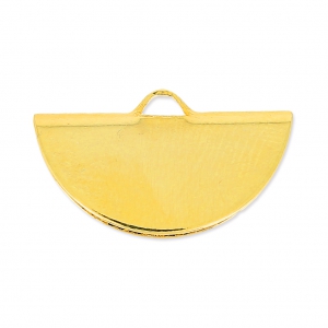 Embout pince demi-lune 19.5x11.5 mm Doré à l'or fin x1