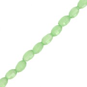 Perles en verre grains de riz facettés 6x4 mm Lichen x 40cm|raw }}