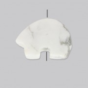 Perle Ours polaire blanc 14 mm Howlite x1|raw }}