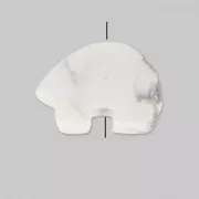 Perle Ours polaire blanc 14 mm Howlite x1
