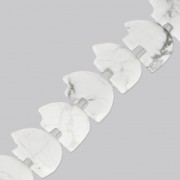 Perle Ours polaire blanc 14 mm Howlite x1