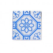Cabochon carré effet miroir 10 mm Crystal motif Azulejos x1|raw }}