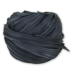Ruban twill de soie Shibori Noir x10cm