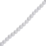 Perles rondelles facettées - rondes aplaties - 3.5x3 mm Grey Opal x36cm