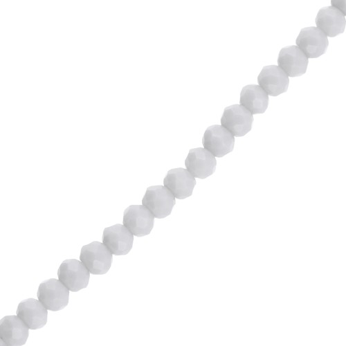 Perles rondelles facettées - rondes aplaties - 3.5x3 mm Grey Opal x36cm