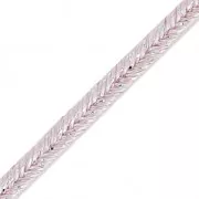 Soutache metallic fabrication italienne 2 mm Rose Poudré/argenté x1m