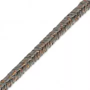 Soutache metallic fabrication italienne 2 mm Taupe/cuivré x1m