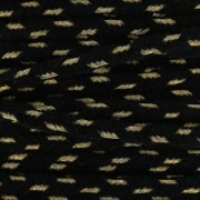 Soutache shay metal velvet fabrication italienne 4 mm Noir/doré x1m