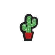 Ecusson Thermocollant Cactus 52x35 mm Rouge/Vert/Noir x1