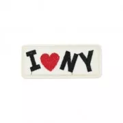 Ecusson Thermocollant Message I love New York 90x38 mm Noir/Rouge/Ivoire x1