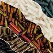 Slender bugles Miyuki 1.3x6 mm BGLS-2021 - Opaque Cream Mat x10g