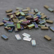 Rectangle Beads Miyuki 4x9 mm RECT-464 - Light Gunmetal x8g