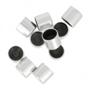 Embouts tube pour cordon 5 mm Placage Argent fin vieilli x10