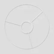 Cercle tête métallique à bague pour création abat jour 20 cm Blanc x1
