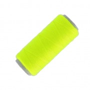 Bobine de fil imitation coton pour réaliser ses pompons Jaune Fluo x120m