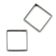 Intercalaires carrés 18 mm argenté vieilli x6