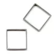 Intercalaires carrés 18 mm argenté vieilli x6