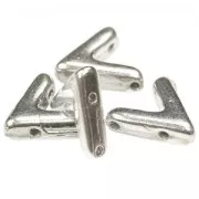 Perles en verre avec 3 trous forme V AVA® Bead 10x4 mm Labrador x10