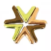 Perles en verre avec 3 trous forme V AVA® Bead 10x4 mm Labrador x10