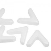 Perles en verre avec 3 trous forme V AVA® Bead 10x4 mm Chalkwh. Shimmer x10|raw }}