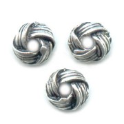 Intercalaires noeud 6x3 mm argenté vieilli x5