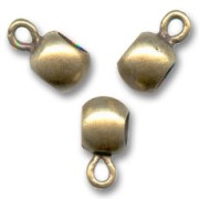 Boules métal attache breloques 10x8 mm bronze x4