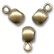 Boules métal attache breloques 10x8 mm bronze x4