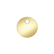 Sequin rond 6 mm - épaisseur 0.3 mm - médaille à graver Gold filled (Or laminé) x1