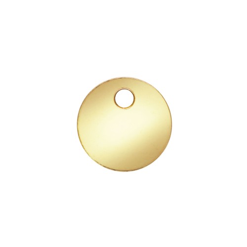 Sequin rond 6 mm - épaisseur 0.3 mm - médaille à graver Gold filled (Or laminé) x1