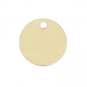 Sequin rond 9 mm - médaille à graver - Gold filled (Or laminé) x1
