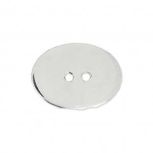 Intercalaire 2 trous bouton ovale 13.5x10 mm en Argent 925 x1