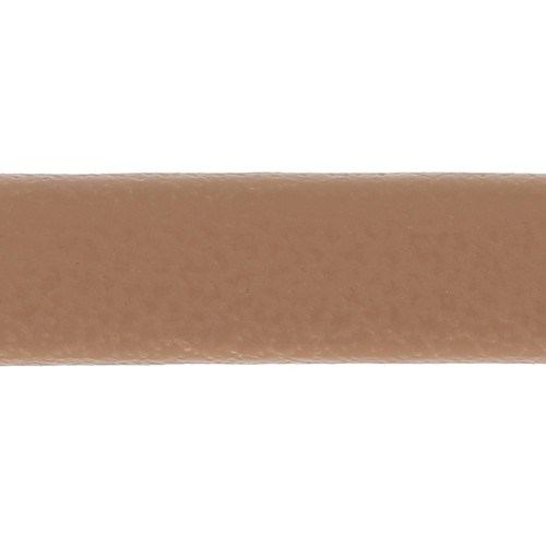 Lacet cuir reconstitué double-face 5 mm Camel x1m