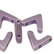 Perles en verre avec 3 trous forme V AVA® Bead 10x4mm Tanzanite Met Mat x10