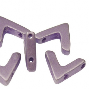 Perles en verre avec 3 trous forme V AVA® Bead 10x4mm Tanzanite Met Mat x10