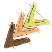 Perles en verre avec 3 trous forme V AVA® Bead 10x4mm Tanzanite Met Mat x10