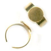 Bague plateau 12 mm doré à l'or fin x1