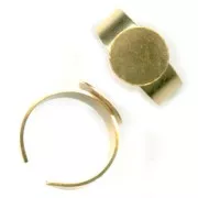 Bague plateau 12 mm doré à l'or fin x1