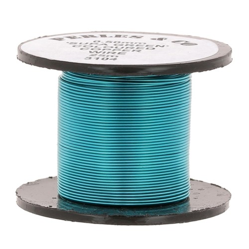 Fil de cuivre 0.50 mm - Bleu x25m