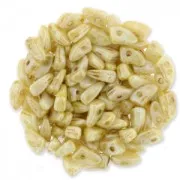 Perles en verre Prong Beads 1 trou 3x6 mm Ivory Ceramic Look x5g