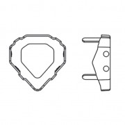 Serti griffe pour cabochon PureCrystal 4928 Tilted Chaton 12 mm brut