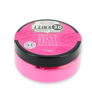 Peinture Multi Supports pour DIY Aladine pâte 3D Izink  Rose x75ml