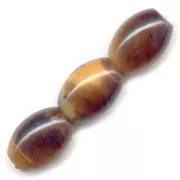 Perles en pierre gemme Oeil de Tigre Olive 14x10 mm x4