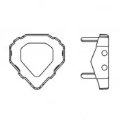 Serti griffe pour cabochon PureCrystal 4928 Tilted Chaton 12 mm rhodié