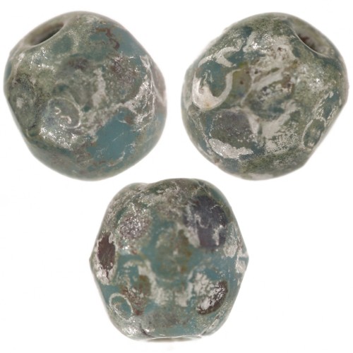 Facettes 4 mm Opaque Turquoise Picasso x50
