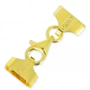 Fermoir mousqueton 11 mm pour Miyuki 10/0 5 rangs en Argent 925 doré à l'or fin x1