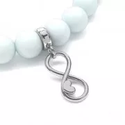 Poussoir attache breloque pour cordon 5 mm en Argent 925 doré rose x1