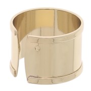 Bague éco en laiton avec rebord courbé 15 mm doré x1