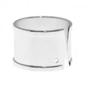 Bague éco en laiton avec rebord courbé 14.5 mm argenté x1